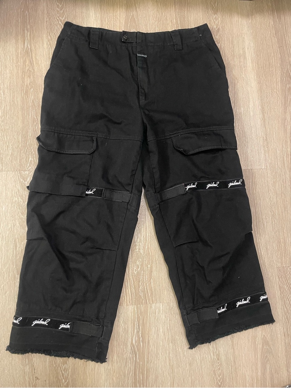 Marithe François Girbaud Black Cargo Pants - Men's Utility Style